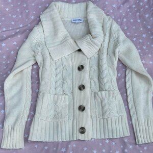 St. John's Bay Women's Cream and White Jumper